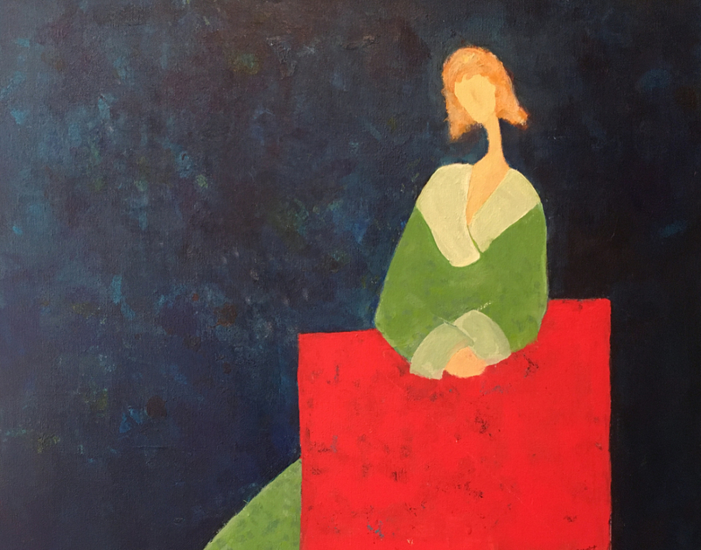 Woman on a Red Chair