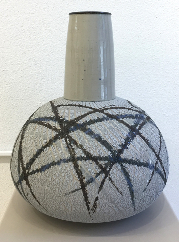 Vessel with bamboo motif