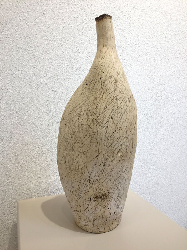 White Sgraffito Vessel