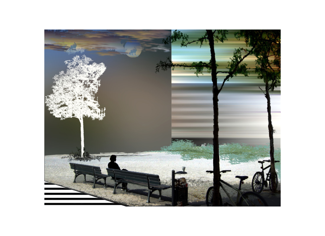 Woman Sitting On a Park Bench Wondering Why He Stopped Writing to Her (edition: 1/5)