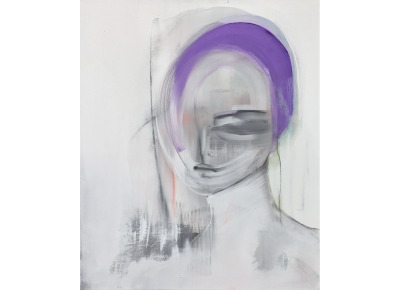 Lady with purple hair